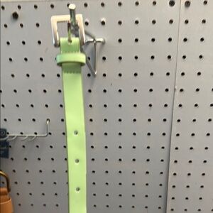 Lime Green Belt with Silver Buckle